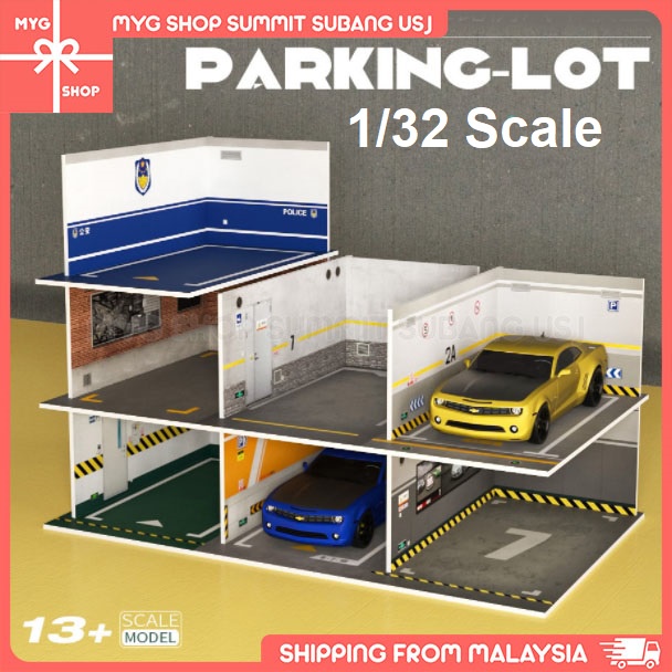 1:32 Simulation Car Garage Scene Background Wall Model Car Toy Storage Display