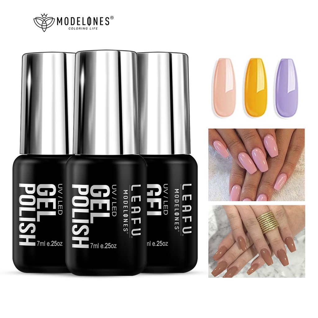 Modelones Gel Nail Polish 7ml Semi Permanent Colorful Soak Off Varnish ...