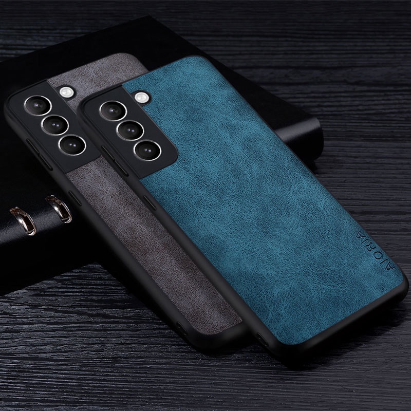 SKINMELEON Samsung S21 PLUS Case 5G Phone Casing Premium Smooth PU Leather TPU Full Covered Camera Cover Phone Case
