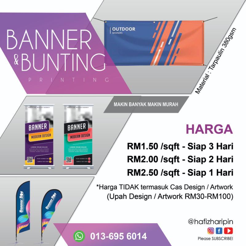 Print Banner Murah Rm2 Sekaki Persegi Klang Shah Alam Shopee Malaysia