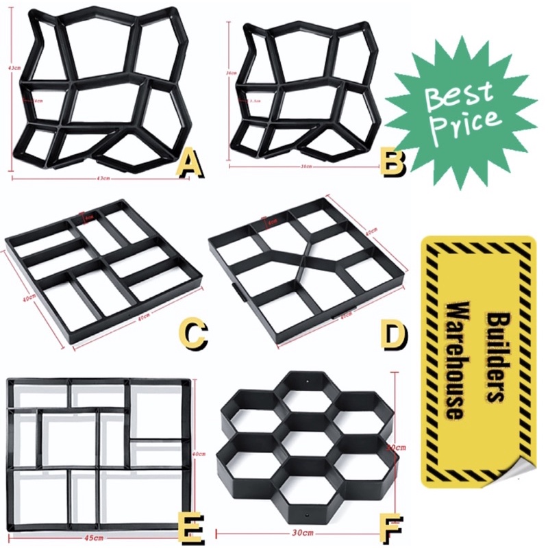 DIY Stone Pavement / Floor Path Maker / Garden Decor. / Concrete Plastic Mould READY STOCK