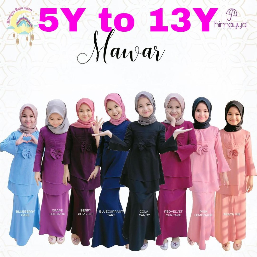 Mawar Baju Kurung Kids Umur 5 Tahun Hingga 13 Tahun Shopee Malaysia