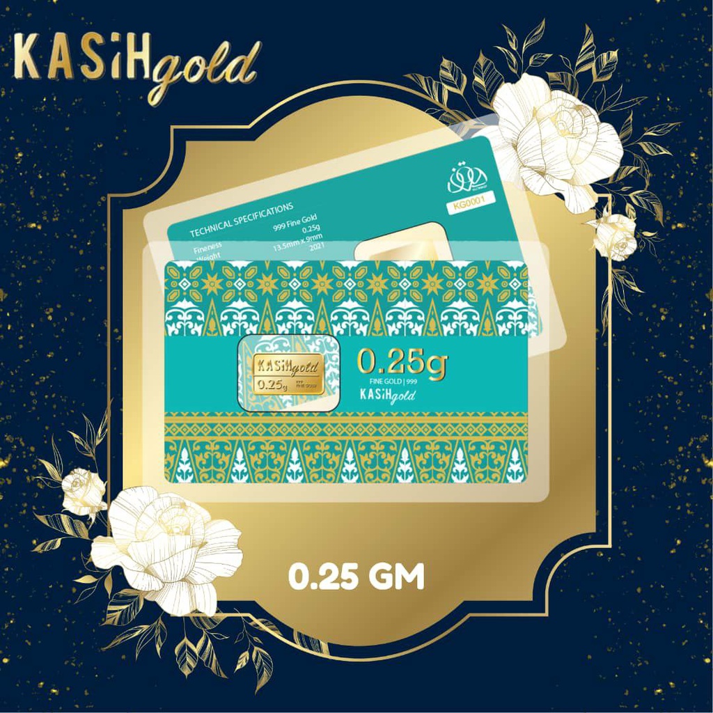 GOLDBAR GREEN BATIK (0.25g) by KASIHGOLD | EMAS TULEN 999 | JONGKONG&hellip;