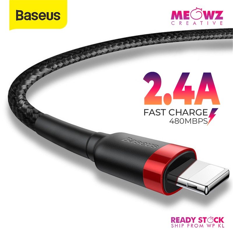 Baseus Cafule Series USB To IP 2.4A Fast Charging Cable Kevlar For IP ...