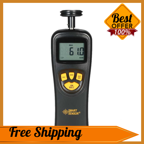 SMART SENSOR Handheld Contact LCD Digital Tachometer Speedometer Tach