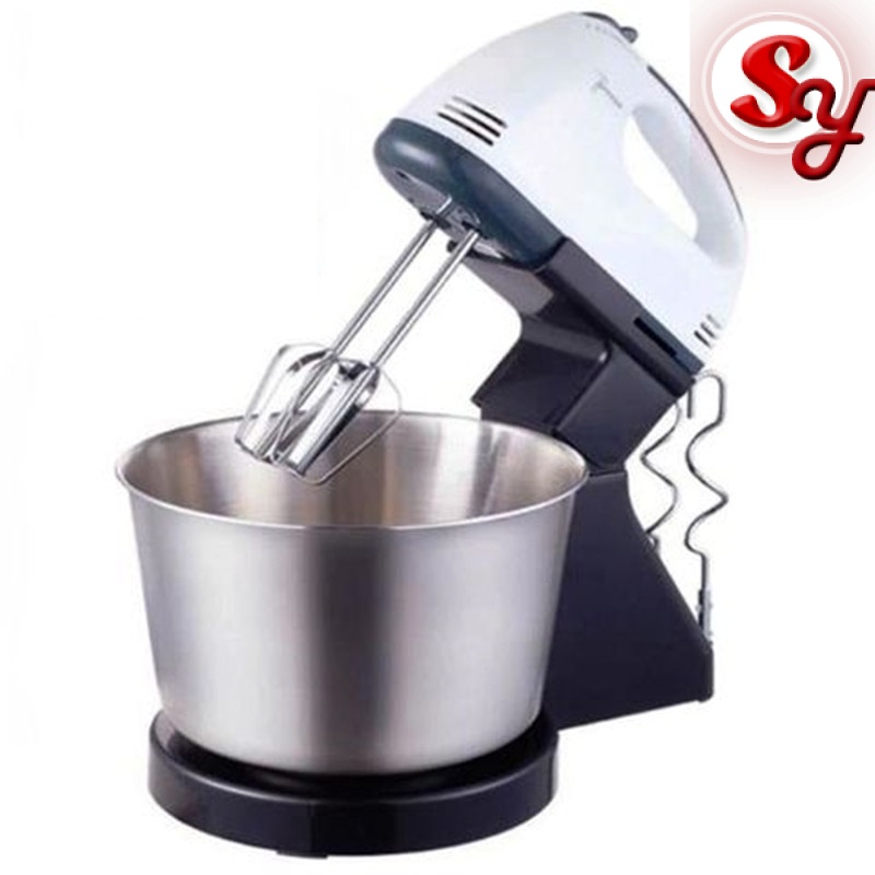 Double Beater 7 Speed Hand Beater Stand Mixer 1.7L Bowl Stainless Steel Mix & Whisk