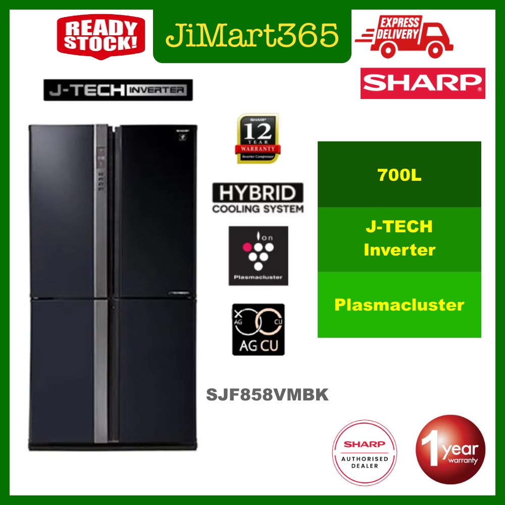 Sharp Multi Door J-Tech Inverter Refrigerator (700L) SJF858VMBK ...