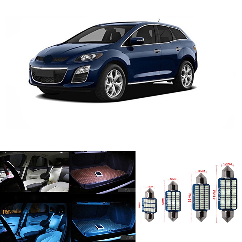 12pcs Canbus Led Light Bulbs Interior Kit Map Dome Trunk License Plate Lamp For Mazda Cx 7 Cx7 07 08 09 10 11 Shopee Malaysia