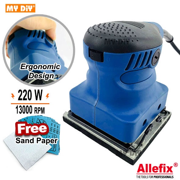 MYDIYHOMEDEPOT ALLEFIX 220W Finishing Orbital Wood Sander Palm Sander