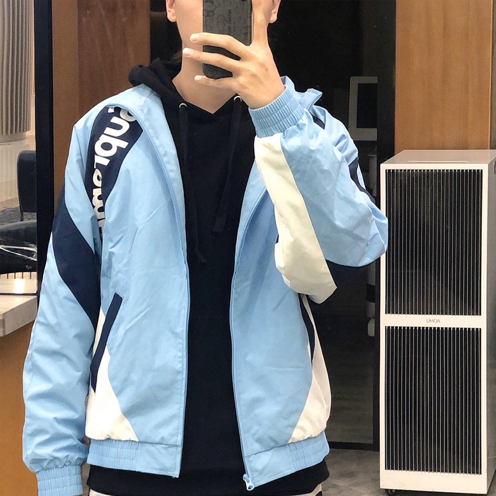 Supreme paneled track 2025 jacket light blue