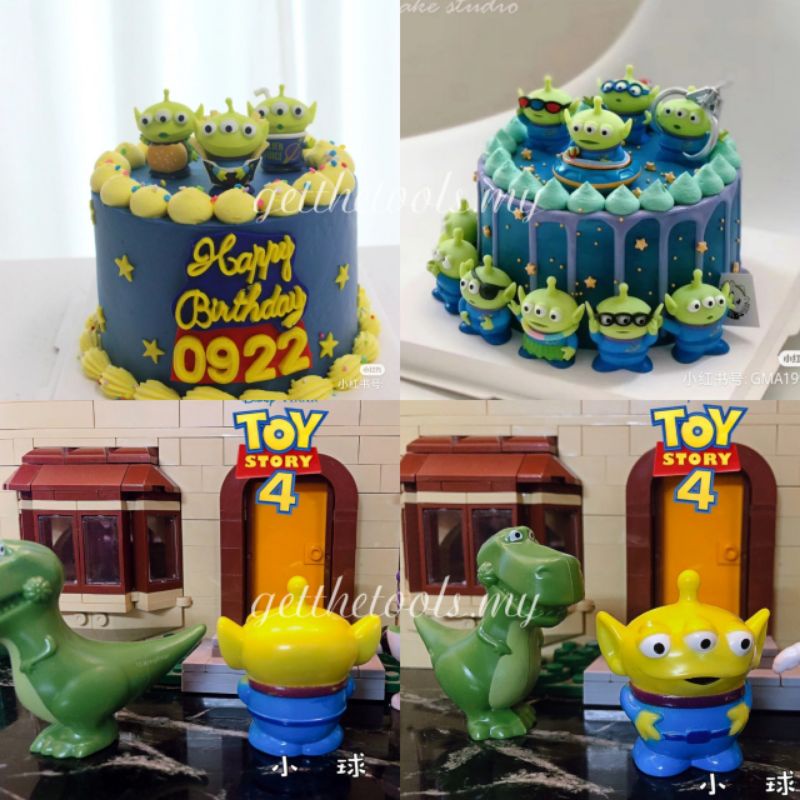 Toy Story Dinosaur Buzz Lightyear 三眼仔巴斯光年抱抱龙玩具总动员公仔摆件 Toy Story Cake Toy Decoration Kek Hiasan