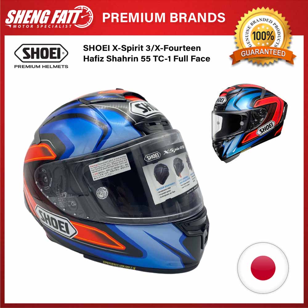 Shoei X Spirit 3 X Fourteen Hafiz Shahrin 55 Tc 1 Helmet Motorcycle Shopee Malaysia