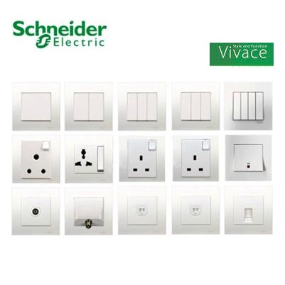 SCHNEIDER Vivace Series Switches Socket (1G/2G/3G/4G/13A/15A) | Shopee ...