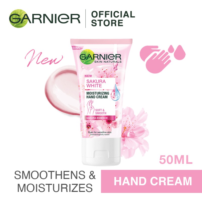 Garnier Sakura White Hand Cream Lotion Smoothen and Moisturizes