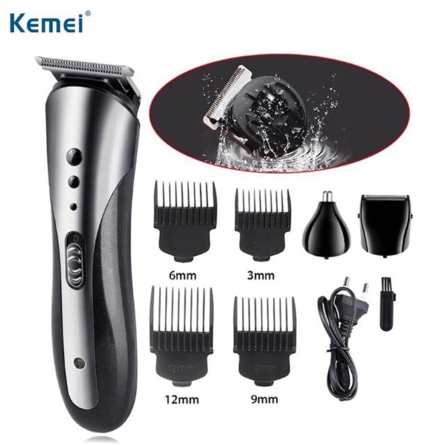 KM-1407 KEMEI Men Rechargeable 3 in 1 Hair Trimmer Clipper Razor Nose Beard Shaver Machine Gunting Rambut 理发器