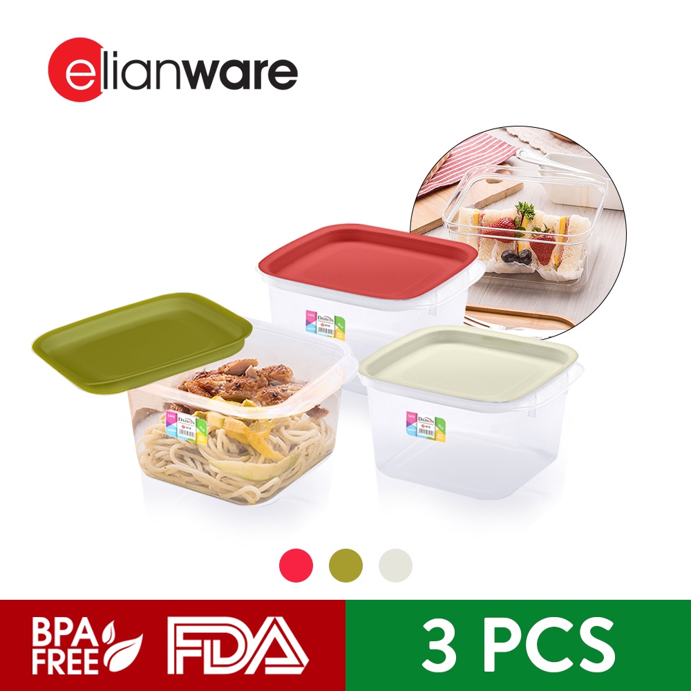 Elianware 1100ml BPA Free Microwavable Transparent Food Storage Keeper