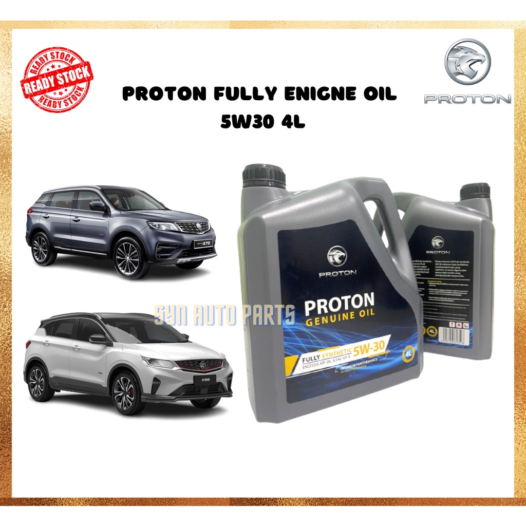 Genuine Proton Engine Oil 5W30 Fully Synthetic 4L Minyak Hitam Proton