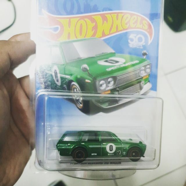 hot wheels datsun 510 wagon green