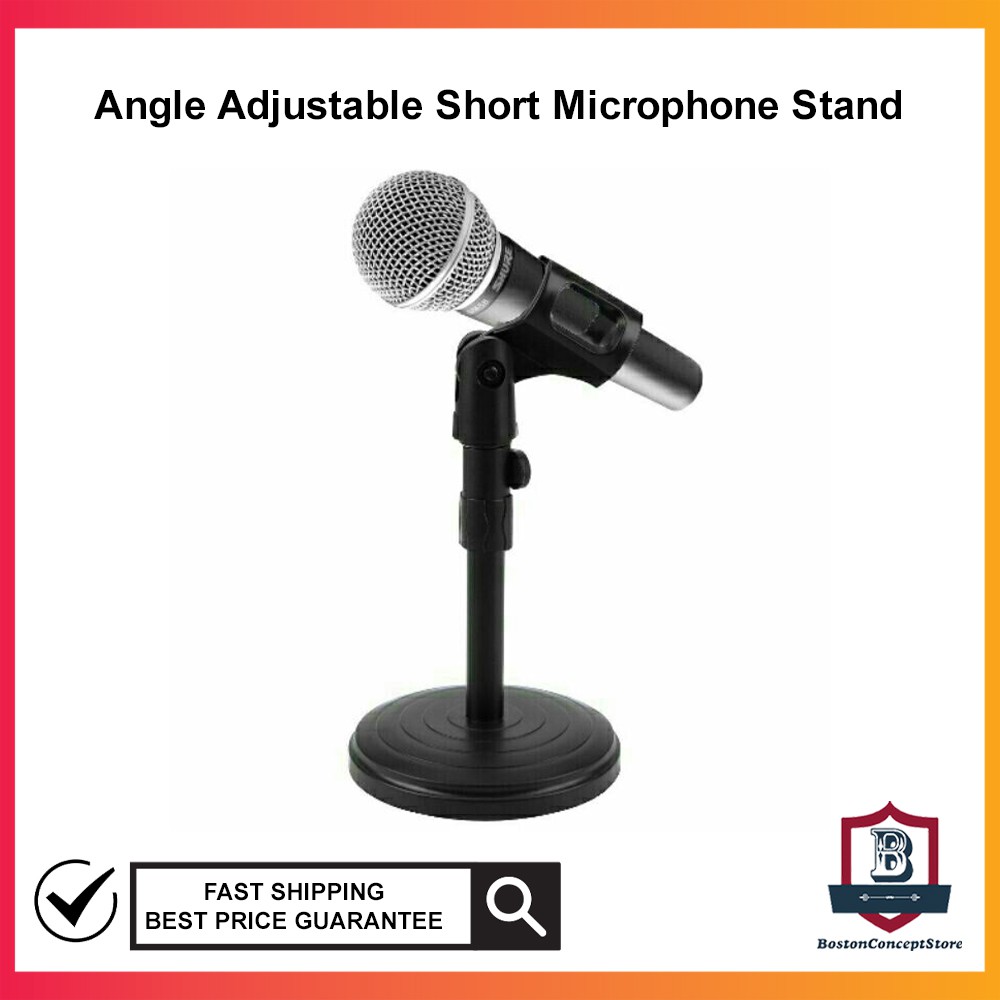 Angle Adjustable Short Microphone Stand Desktop Meeting Table Mic Stand