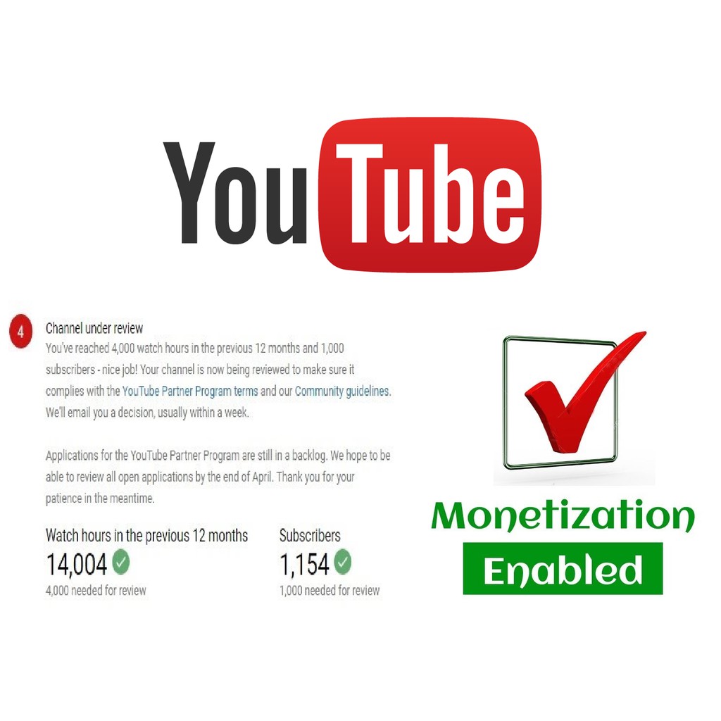 Youtube L Ready Monetization Enabled Monetized Channels Shopee Malaysia