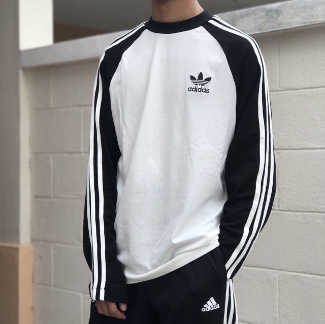 adidas three stripes long sleeve