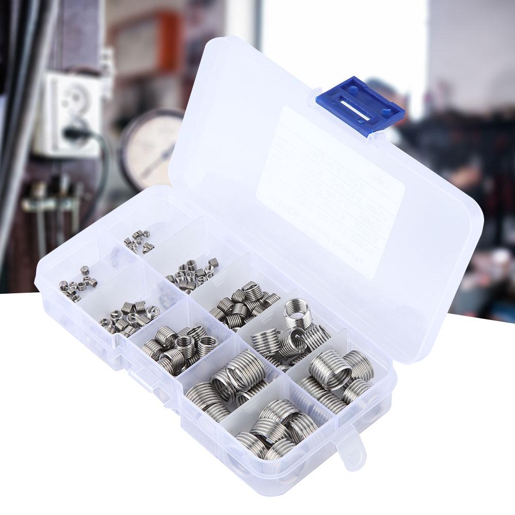 145Pcs/set Steel Wire Screw Sleeve Thread Repair Insert Kit | Shopee ...