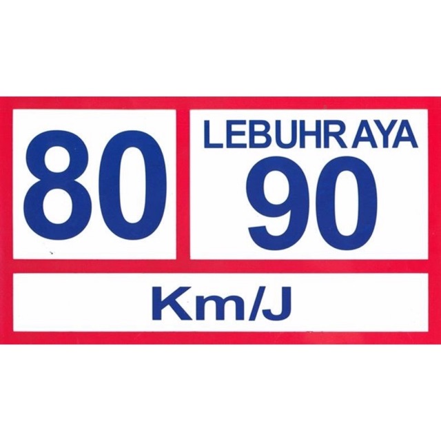 80/90 & 70/80 Km/j Lebuhraya Sticker Lorry Lori Speed Limit Commercial Vehicle