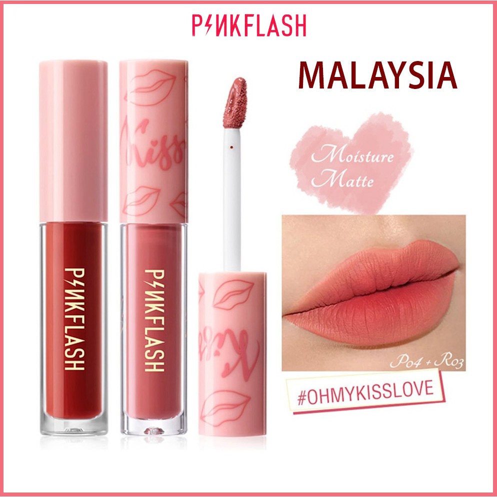 PINKFLASH OhMyKiss Liquid Lipstick Long Lasting Lipstik Soft Matte PINKFLASH Lip Gloss OhMyGloss