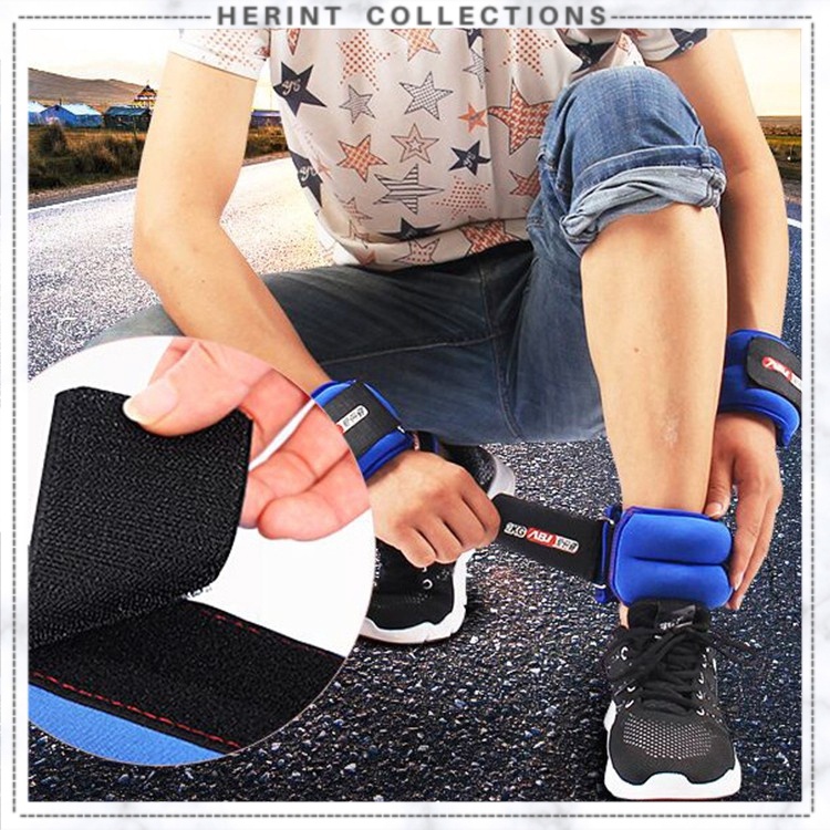 1 Pair 1/2/3/4/5/6KG Adjustable Sports Set Sandbag Ankle Wrist Arm Leg Sands Bag Weights Straps Fitness Workout Training