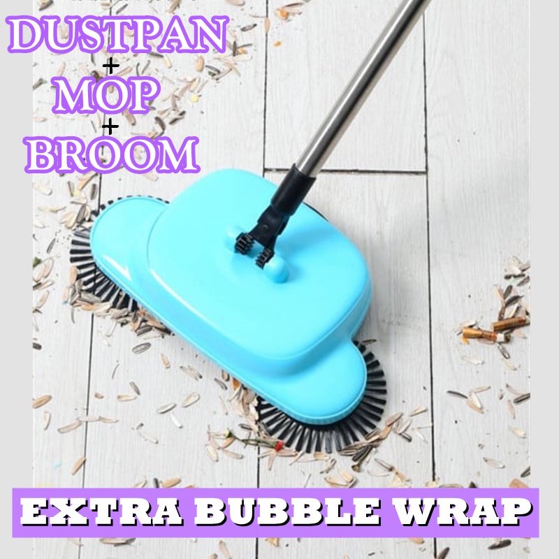 [Local Seller] EXTRA GIFT 3 in1 Automatic Smart Hand Push Magic Broom Sweeper Mop 