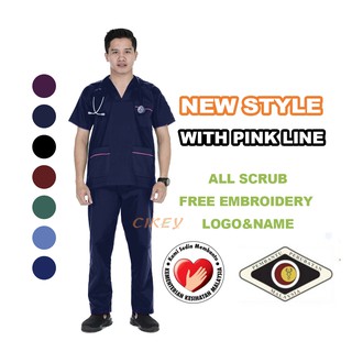 【READY STOCK】  Doctor‘s Scrub Suit Clothes For Men Medical Scrub Short Sleeve