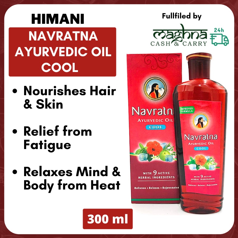 Himani Navratna Ayurvedic Oil Cool 300 ml - Minyak Ayurveda