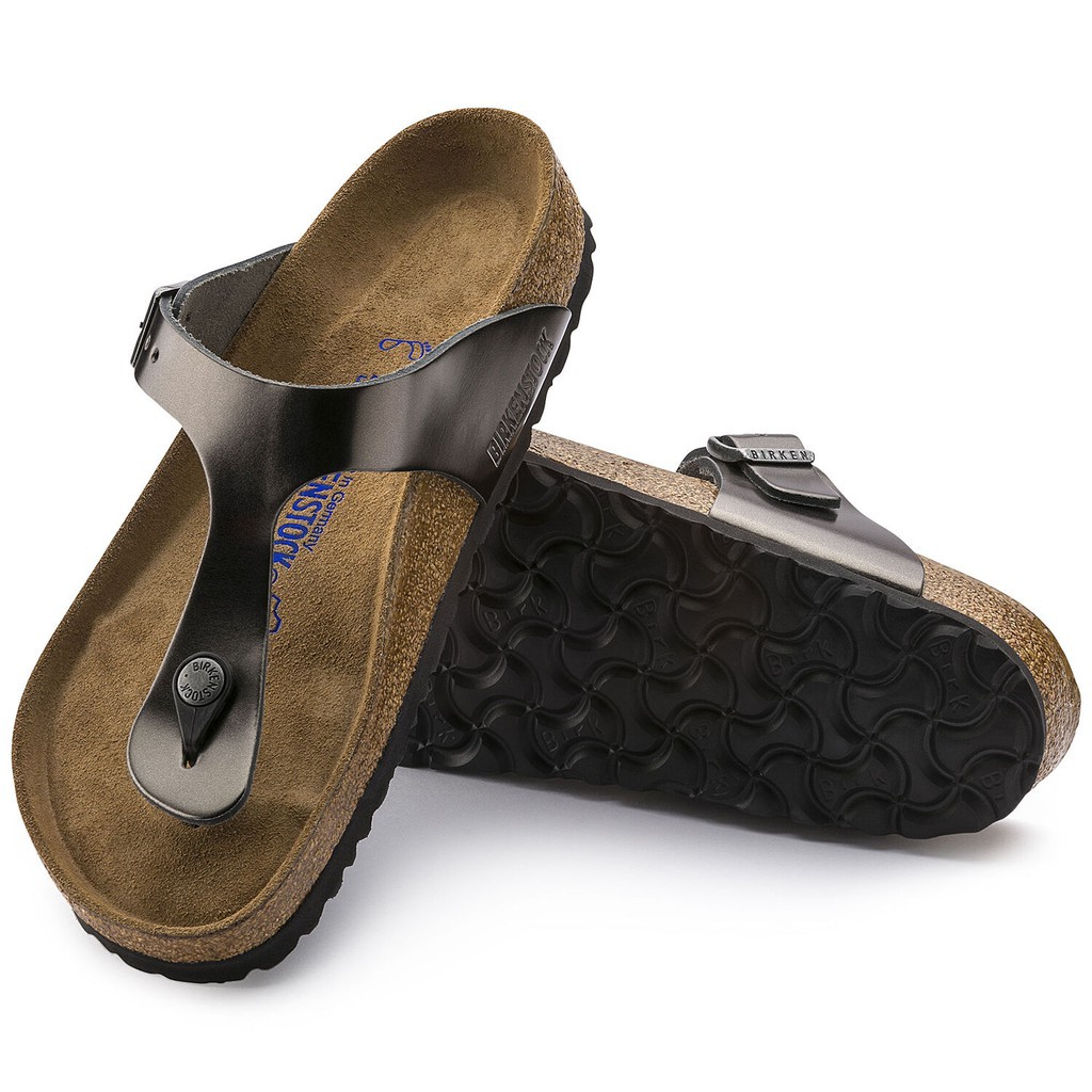 gizeh soft footbed metallic anthracite