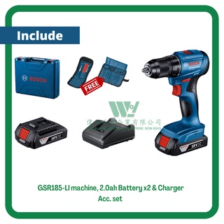 Bosch GSR185-LI Cordless Drill Bosch 18V Drill Battery / Mesin Drill ...