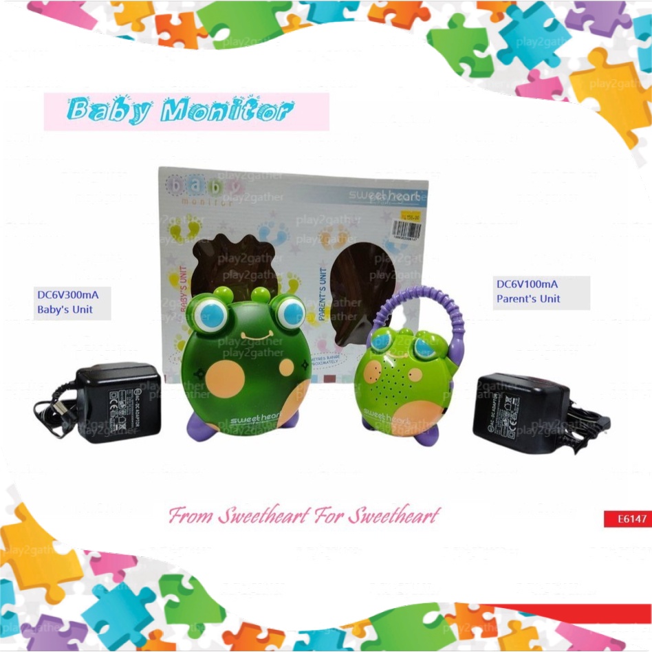 SweetHeart Nursery Baby Monitor - Parent Baby Unit FREE Adapter