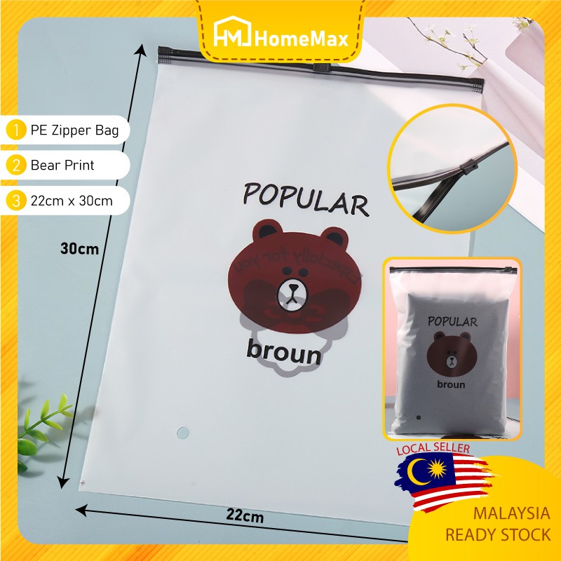 Ring Ziplock Zipper Bag Frosted Matte Waterproof Zip Lock Plastic Bag