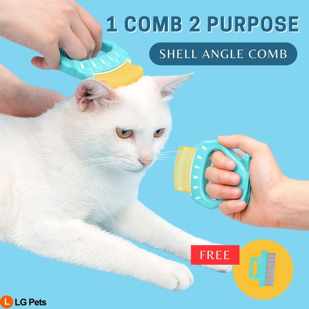 Shell comb kucing accessories kucing cat comb pet comb sikat anak 
