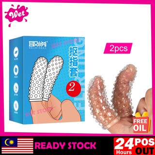 [ READY STOCK ] WET STORE Dotted Spike Finger Silicone Condom for Man Women Adult Toy Kondom Jari Berduri