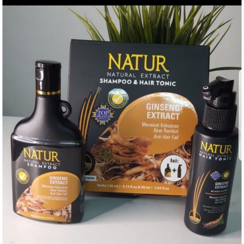 SET NATUR SHAMPOO & HAIR TONIC GINSENG EXTRACT 140ML Shopee Malaysia