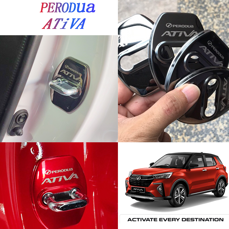 4Pcs/Set Perodua Ativa Car Door Lock Cover High Quality Stainless Steel