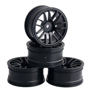 RC 4pcs Wheel Plastic Rim Set 3mm Fit HSP HPI 1:10 On-Road Racing Car Tires 905Y 