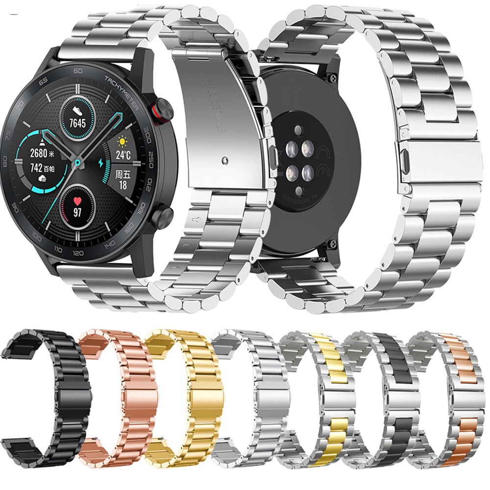 22mm Huawei Watch GT band Stainless Steel Metal Replacement Strap For