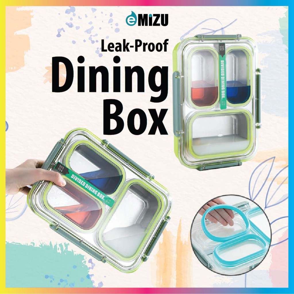 【Leak Proof】Lunch Box SUS 304 Dining Box Food Grade PP Material Leaf