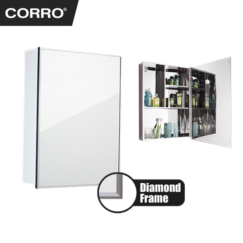 Corro Stainless Steel Bathroom Mirror CMC35507 350*500*130mm