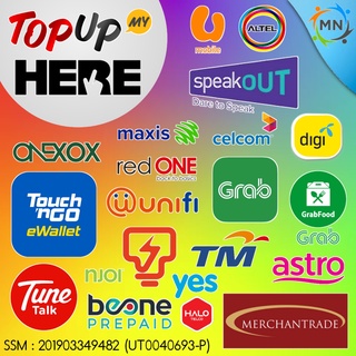 Topup Pin Prepaid Maxis Digi Celcom Umobile Redone OneXOX TuneTalk YES ...