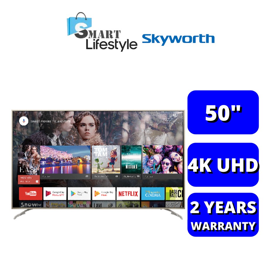 Skyworth Premium 4k Uhd Android Smart Led Tv G2 Series 50 50g2 Shopee Malaysia