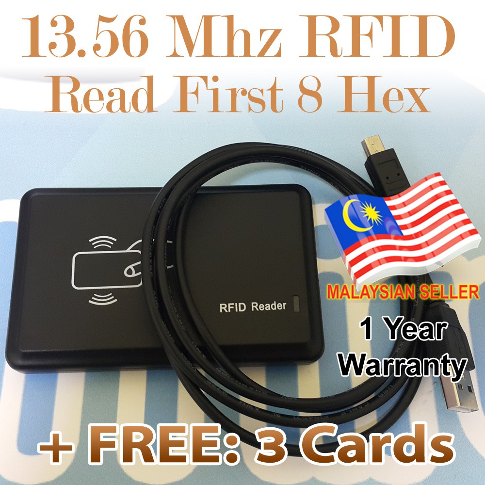 Read First 8 Hex 13.56Mhz RFID Proximity Card Reader IC Mifare USB 13.56 Mhz