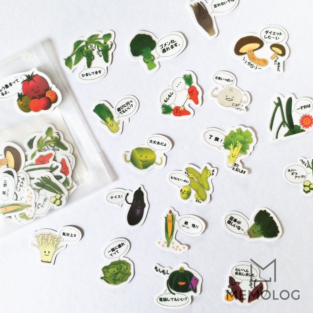 Talking Vegetables Sticker Pack Shopee Malaysia