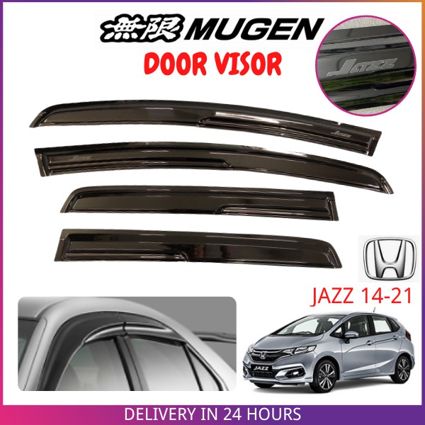 HONDA JAZZ 2014 2021 High Quality Mugen Door Visor Air Press Window Wind Deflector (4PCS/SET