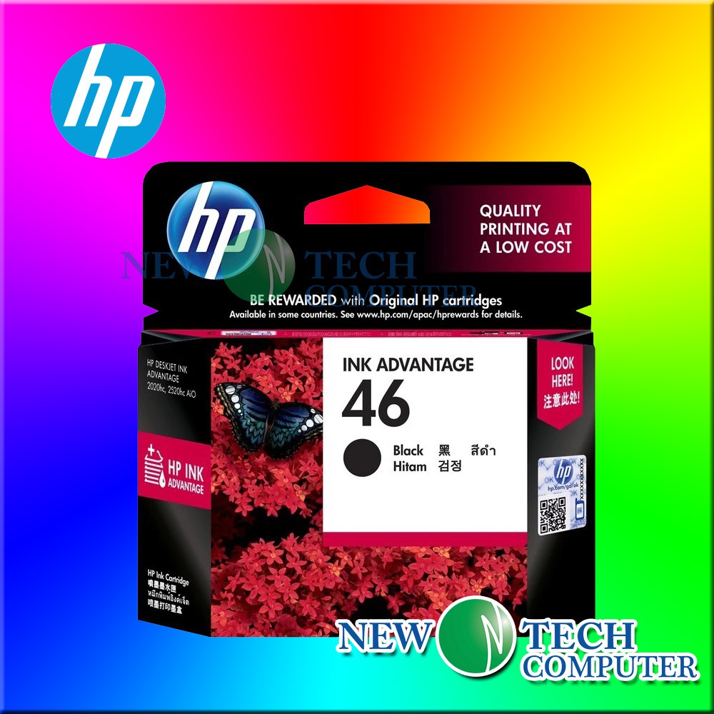 [ORIGINAL] HP 46 BLACK / HP 46 TRI COLOR INK CARTRIDGE NEW TECH ...